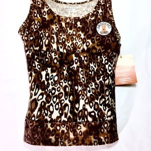 NYLON/SPANDEX SHIRT THAT SMOOTHES AND SLIMS